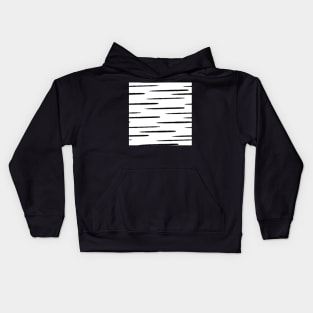 Black Stripes on White Kids Hoodie